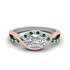 Load image into Gallery viewer, two-stone-diamond-braided-band-multi-gold-with-emerald-in-14K-white-gold-FDO84791RORGEMGR-NL-WG