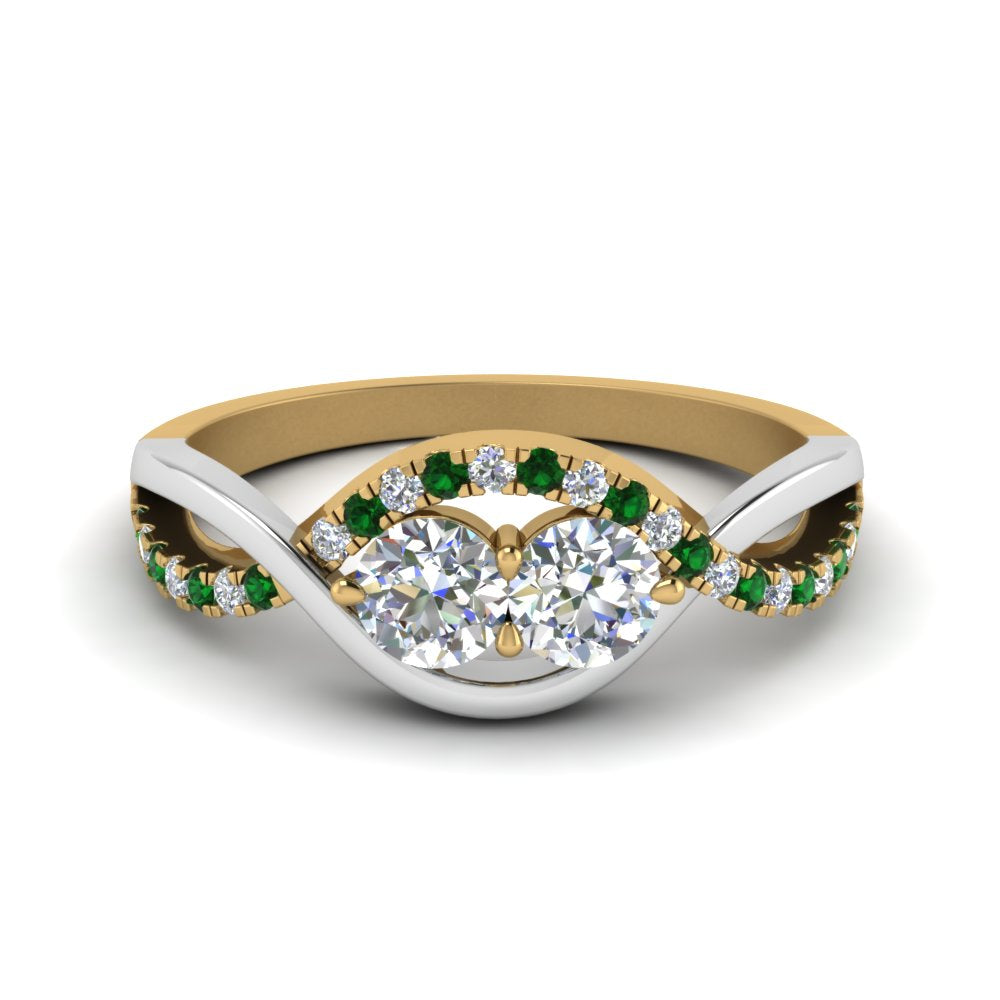 two-stone-diamond-braided-band-multi-gold-with-emerald-in-14K-yellow-gold-FDO84791RORGEMGR-NL-YG