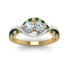 Load image into Gallery viewer, two-stone-diamond-braided-band-multi-gold-with-emerald-in-14K-yellow-gold-FDO84791RORGEMGR-NL-YG