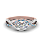 Load image into Gallery viewer, two-stone-diamond-braided-band-multi-gold-with-ice-blue-topaz-in-14K-rose-gold-FDO84791RORGICBLTO-NL-RG
