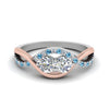 Load image into Gallery viewer, two-stone-diamond-braided-band-multi-gold-with-ice-blue-topaz-in-14K-white-gold-FDO84791RORGICBLTO-NL-WG