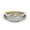 Load image into Gallery viewer, two-stone-diamond-braided-band-multi-gold-with-ice-blue-topaz-in-14K-yellow-gold-FDO84791RORGICBLTO-NL-YG