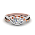 Load image into Gallery viewer, two-stone-diamond-braided-band-multi-gold-with-orange-sapphire-in-14K-rose-gold-FDO84791RORGSAOR-NL-RG
