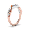 Load image into Gallery viewer, two-stone-diamond-braided-band-multi-gold-with-orange-sapphire-in-14K-rose-gold-FDO84791RORGSAOR-NL-RG