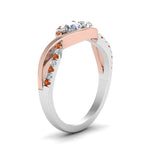 Load image into Gallery viewer, two-stone-diamond-braided-band-multi-gold-with-orange-sapphire-in-14K-white-gold-FDO84791RORGSAOR-NL-WG
