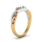 Load image into Gallery viewer, two-stone-diamond-braided-band-multi-gold-with-orange-sapphire-in-14K-yellow-gold-FDO84791RORGSAOR-NL-YG
