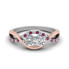 Load image into Gallery viewer, two-stone-diamond-braided-band-multi-gold-with-pink-sapphire-in-14K-white-gold-FDO84791RORGSADRPI-NL-WG