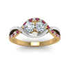Load image into Gallery viewer, two-stone-diamond-braided-band-multi-gold-with-pink-sapphire-in-14K-yellow-gold-FDO84791RORGSADRPI-NL-YG
