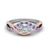 Load image into Gallery viewer, two-stone-diamond-braided-band-multi-gold-with-violac-topaz-in-14K-white-gold-FDO84791RORGVITO-NL-WG