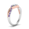 Load image into Gallery viewer, two-stone-diamond-braided-band-multi-gold-with-violac-topaz-in-14K-white-gold-FDO84791RORGVITO-NL-WG