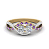 Load image into Gallery viewer, two-stone-diamond-braided-band-multi-gold-with-violac-topaz-in-14K-yellow-gold-FDO84791RORGVITO-NL-YG