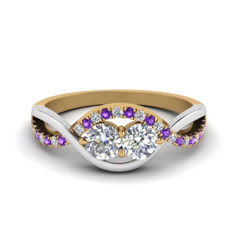 two-stone-diamond-braided-band-multi-gold-with-violac-topaz-in-14K-yellow-gold-FDO84791RORGVITO-NL-YG