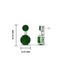 Load image into Gallery viewer, two-stone-round-emerald-with-drop-diamond-earrings-in-white-gold-FD-EAR11200GEMGRANGLE1-NL-WG-HW