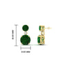 Load image into Gallery viewer, two-stone-round-emerald-with-drop-diamond-earrings-in-yellow-gold-FD-EAR11200GEMGRANGLE1-NL-YG-HW