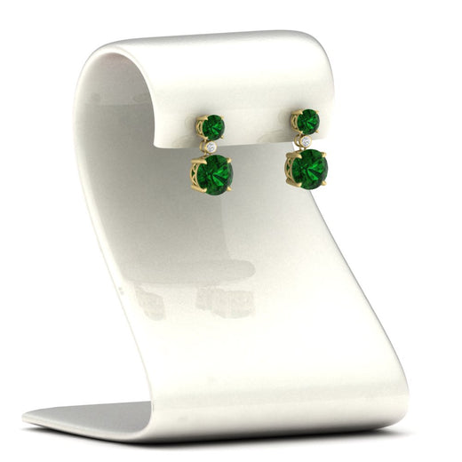 two-stone-round-emerald-with-drop-diamond-earrings-in-yellow-gold-FD-EAR11200GEMGRSTAND-NL-YG
