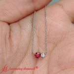 Load image into Gallery viewer, two-stone-round-pendant-with-ruby-in-14k-white-gold-fdpd11022-4
