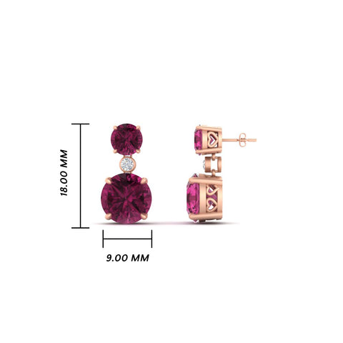 two-stone-round-pink-sapphire-with-drop-diamond-earrings-in-rose-gold-FD-EAR11200GSADRPIANGLE1-NL-RG-HW