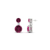 Load image into Gallery viewer, two-stone-round-pink-sapphire-with-drop-diamond-earrings-in-white-gold-FD-EAR11200GSADRPIANGLE1-NL-WG