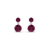 Load image into Gallery viewer, two-stone-round-pink-sapphire-with-drop-diamond-earrings-in-white-gold-FD-EAR11200GSADRPIANGLE2-NL-WG