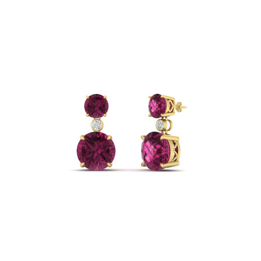 3 Stone Lab Diamond Drop Earrings