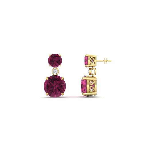 3 Stone Lab Diamond Drop Earrings