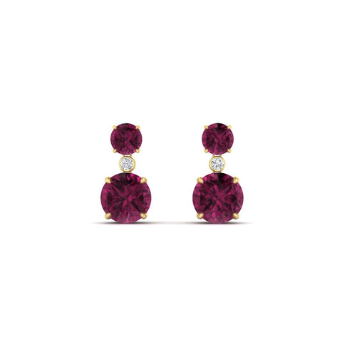 3 Stone Lab Diamond Drop Earrings