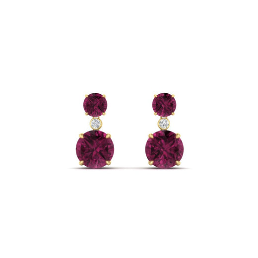 3 Stone Lab Diamond Drop Earrings