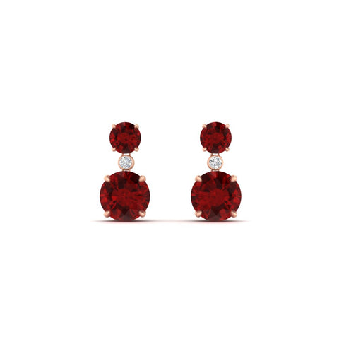 two-stone-round-ruby-with-drop-diamond-earrings-in-rose-gold-FD-EAR11200GRUDRANGLE2-NL-RG