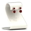 Load image into Gallery viewer, two-stone-round-ruby-with-drop-diamond-earrings-in-rose-gold-FD-EAR11200GRUDRSTAND-NL-RG