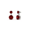 Load image into Gallery viewer, two-stone-round-ruby-with-drop-diamond-earrings-in-white-gold-FD-EAR11200GRUDR-NL-WG