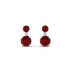 Load image into Gallery viewer, two-stone-round-ruby-with-drop-diamond-earrings-in-white-gold-FD-EAR11200GRUDRANGLE2-NL-WG