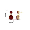 Load image into Gallery viewer, two-stone-round-ruby-with-drop-diamond-earrings-in-yellow-gold-FD-EAR11200GRUDRANGLE1-NL-YG-HW