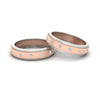 Load image into Gallery viewer, two-tone-bezel-set-couples-diamond-wedding-band-in-rose-gold-FD11141B-NL-RG.jpg
