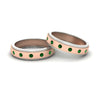 Load image into Gallery viewer, two-tone-bezel-set-couples-emerald-wedding-band-in-rose-gold-FD11141BGEMGR-NL-RG.jpg