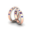 Load image into Gallery viewer, two-tone-bezel-set-couples-sapphire-wedding-band-in-rose-gold-FD11141BGSABL-NL-RG.jpg