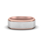 Load image into Gallery viewer, two-tone-brushed-comfort-fit-band-in-rose-gold-fdm8575angle1-nl-rg
