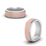 Load image into Gallery viewer, Two Tone Brushed Mens Wedding Ring
