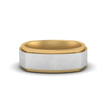 Load image into Gallery viewer, Two Tone Brushed Mens Wedding Ring
