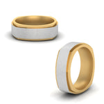 Load image into Gallery viewer, Two Tone Brushed Mens Wedding Ring
