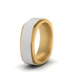 Load image into Gallery viewer, Two Tone Brushed Mens Wedding Ring
