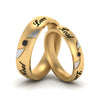 Load image into Gallery viewer, two-tone-engraved-couples-black-diamond-wedding-band-in-yellow-gold-FD9354BGBLACK-NL-YG-EG.jpg