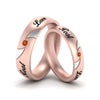 Load image into Gallery viewer, two-tone-engraved-couples-orange-sapphire-wedding-band-in-rose-gold-FD9354BGSAOR-NL-RG-EG.jpg