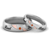 Load image into Gallery viewer, two-tone-engraved-couples-orange-sapphire-wedding-band-in-white-gold-FD9354BGSAOR-NL-WG-EG.jpg
