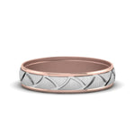 Load image into Gallery viewer, two-tone-engraved-wedding-band-in-14k-rose-gold-fdlwm1200b-nl-rg
