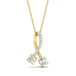Load image into Gallery viewer, twogether-2-stone-diamond-ribbon-pendant-in-FDPD11486ANGLE1-NL-YG
