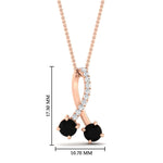 Load image into Gallery viewer, twogether-2-stone-diamond-ribbon-pendant-with-black-diamond-in-FDPD11486GBLACKANGLE1-NL-RG
