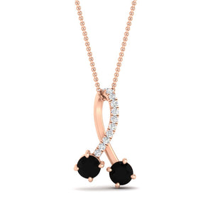 Twogether 2 Stone Ribbon Pendant