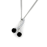 Load image into Gallery viewer, twogether-2-stone-diamond-ribbon-pendant-with-black-diamond-in-FDPD11486GBLACKANGLE1-NL-WG
