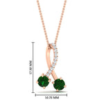 Load image into Gallery viewer, twogether-2-stone-diamond-ribbon-pendant-with-emerald-in-FDPD11486GEMGRANGLE1-NL-RG

