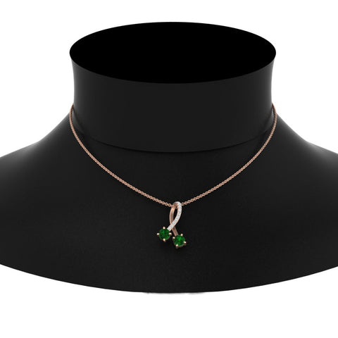 twogether-2-stone-diamond-ribbon-pendant-with-emerald-in-rose-gold-FDPD11486GEMGRNECK-NL-RG